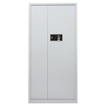 Myers my-zws02 pass-through door with drawer electronic fingerprint password lock safe 900 420 1850mm gray white 1 set