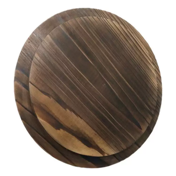 Yusenyi wooden jar lid, rice cylinder wooden lid, jar lid, sealed glue-free, air-free environmentally friendly pot lid, solid wood, outer diameter 13cm, inner diameter 11cm, charcoal color