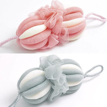 Shantou lincun's new large stretchable bath ball, good-looking and durable foaming bathing tool, new product special offer丨 green + pink