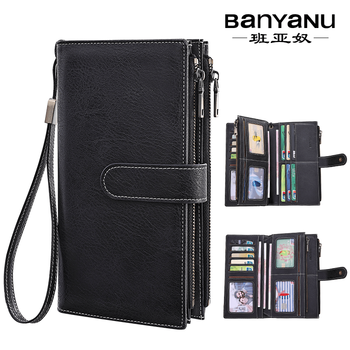 Gioio japan imported quality long wallet for women 2026 new large capacity multi-card slot card holder multi-function coin purse black (anti-theft brush)