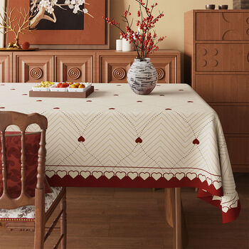 Fantasy red tablecloth, no-wash tablecloth, new year decoration, tablecloth, coffee table, soft heart weaving, environmentally friendly, 0 odor, guaranteed for six years, 240 300cm, no need for splicing