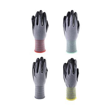 Lipaan nylon nitrile foam coated gloves lba-gp5274 8 size pair