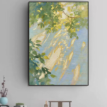 Kezhi pure hand-painted oil painting living room decoration painting simple style high-end sofa background wall hanging painting small fresh entrance mural t136357 40*60 brushed aluminum alloy frame + textured cloth film classic black frame