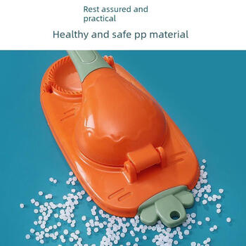 Fantasy japanese style dumpling wrapper artifact household new dual-purpose squeeze wrapper fully automatic dumpling making machine dumpling wrapper family small size 24x22x9x6+5 orange red