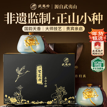 Wuyi pu black tea special grade lapsang souchong 250g tea gift box new year's gift gift 2025 new tea high-end elders