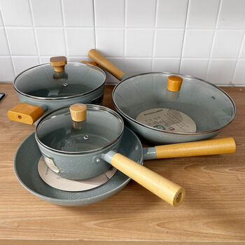 Yongfan german imported quality cross-border pots maifan stone milk pot non-stick pot household pan frying pan wok soup pot pot 18 milk pot + 24 soup pot + 30 wok + lid + 26 frying pan