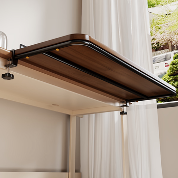 Fantasy desktop extension board widening extension table extension shelf office arm support punch-free keyboard tray walnut color 30x25 back reinforced beam double the load-bearing