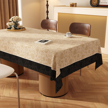 Fantasy medieval style tablecloth, oil-proof, waterproof, anti-scalding, no-wash, light luxury and high-end french retro style tablecloth and coffee table tablecloth. flower kite narrative 120x120cm. suitable for 80x80 square table/round table