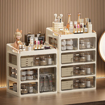 Fantasy product storage box skin care dressing table drawer-type storage rack slanted storage box 1 large drawer + divided layer