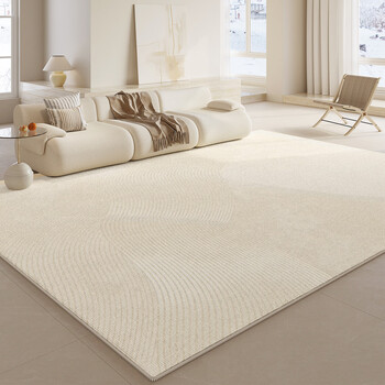 Fantasy carpet living room new cream style no-wash wipeable bedroom bedside blanket light luxury high-end sofa floor mat qinning 17670 120cmx160cm waterproof, stain-resistant, non-slip and soundproof