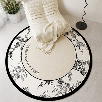 Fantasy round carpet, bedroom rocking chair, floor mat, high-end bedside rug, dresser chair, lazy sofa, coffee table, living room, shy circle, first-tier manufacturer + ten years of craftsmanship, 100cm diameter suitable for most dressers