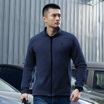 Longya hidden blazing pine polartec light and warm breathable fleece jacket winter warm commuting stand collar business abyss blue s 170/92a