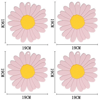 Naoiskey nordic placemats insulation mats coasters dining table mats heat-resistant pot mats bowl mats silicone dish mats dark powder 4 pieces 1 piece dark powder 4 pieces