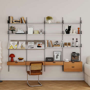 Yong huan cave hole board storage rack wall bookshelf partition storage rack living room wall decorative rack a-pillar 150cm (ready in stock)