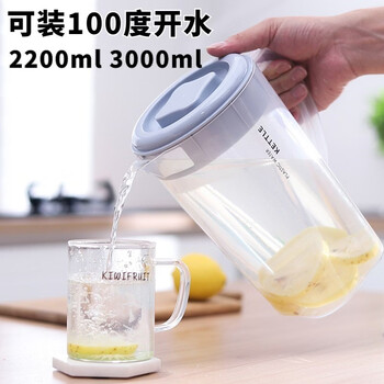 Pupan glue kettle plastic household transparent set teapot tie kettle juice kettle cold kettle heat-resistant purple 2l (no scale) 2l