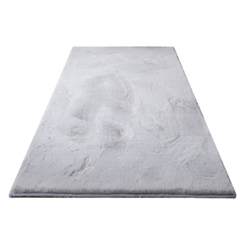 Yusenyi thick imitation rabbit fur master bedroom bedside plush carpet bedroom bedside blanket living room floor mat bay window mat girl princess style dark gray short hair style width 60 cm length 200 cm