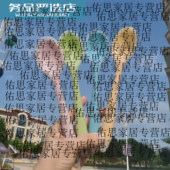 He jiagong silicone spoon for eating, chongchong large spoon, round head spoon, powder, 3 yellow + green + blue silicone spoons