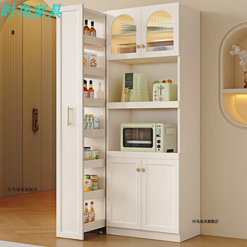 Shiniao german quality sideboard high cabinet integrated wall-mounted multi-functional home kitchen solid wood wine cabinet cupboard tea cabinet 60cm sideboard + side cabinet