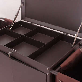 Yusenyi hotel guest room with door, cover and lock, push linen cart, cleaning service cart, cleaning work cart (painted) 1400x450x1100