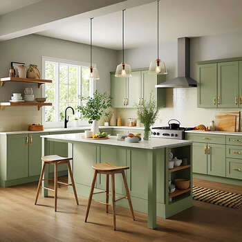 Yusen yiwu cabinets open kitchen overall system cabinets retro green cabinets whole house custom cabinets