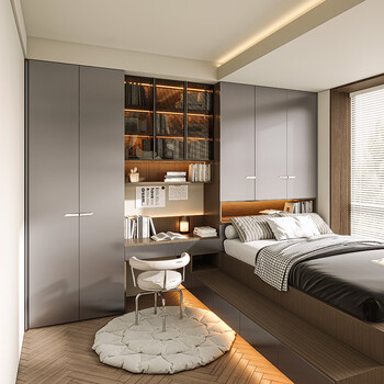 Sophia tatami bed customized for the whole house. multifunctional tatami bed cabinet desk bookcase with wardrobe furniture combination. yuan/contact customer service to enjoy discount