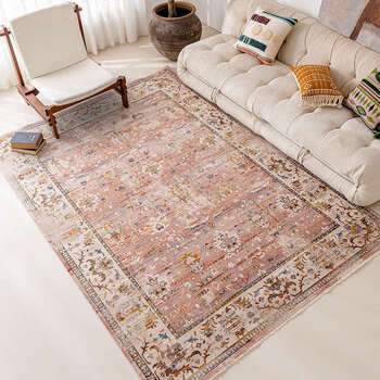 Yusenyi living room carpet sofa coffee table retro bedroom floor mat bedside blanket tfn02 (designer recommended model) 80 150cm (suitable for bedside)