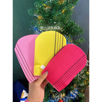 Shantou lincun spot korean nandaemun old lady's magic bath rub gloves and mud rub artifact two kinds of fine sand will not hurt the skin. two colors are randomly sent.