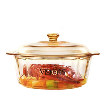 Corning (visions) 4.1l heat-resistant glass pot soup pot cooking pot stew pot hot pot vs41di crystal diamond series 24.5cm