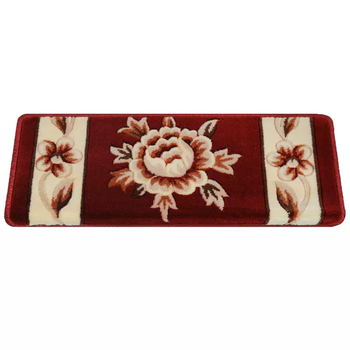 Yusenyi villa 100% new zealand pure wool wooden stair step mat non-slip carpet glue-free self-adhesive sound insulation custom chinese style pure wool 1010 80 pieces 80x27-3cm fold down glue-free self-adhesive bottom