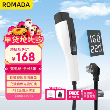 Romada charging gun car charger portable 3.5kw new energy electric vehicle charger suitable for byd ideal changan bmw xpeng wuling c02 3 meters