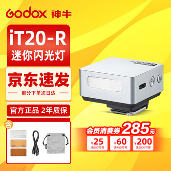 Godox new product godox it20 mini flash ttl hot shoe small camera top light slr mirrorless camera external ricoh version gr3 exclusive portable hot shoe camera top flash it20r flash official standard silver ricoh version gr3 exclusive