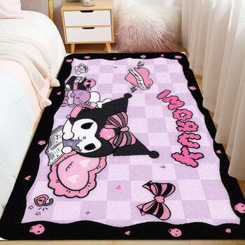 Fantasy floor mat girly style bedside rug living room rectangular rug kurome mermaid 60x160cm crystal velvet + non-slip silicone bottom