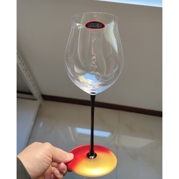 Shantou lincun red gold black tie red wine glass goblet home luxurious gold foil riesling cup burgundy cup purely handmade red gold burgundy cup 1050ml