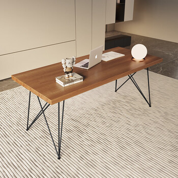 He jiagong solid wood computer desk desktop home desk simple office desk modern bedroom student writing desk long workbench length 200 width 70 height 75 desktop 5cm