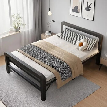 Zhuobo folding bed single bed home nap bed lunch break bed hard bed simple bed xc03 bold 1.9*1 meters