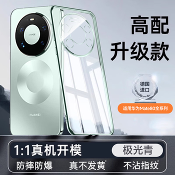 Tu lulu comes with lens film, suitable for huawei mate80promax mobile phone case mate70air, new mate80 protective case pro ultra-thin + transparent all-inclusive rs soft anti-fall feitianqing anti-yellow new technology丨ar ice crystal mate80 comes with lens film
