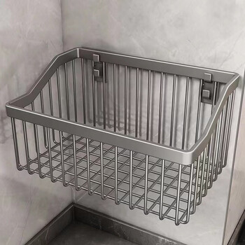 Fantasy kitchen multifunctional vegetable basket rack onion ginger garlic wall mount wall condiment vegetable storage basket storage basket classic white fruit and vegetable basket rack single layer +30cm