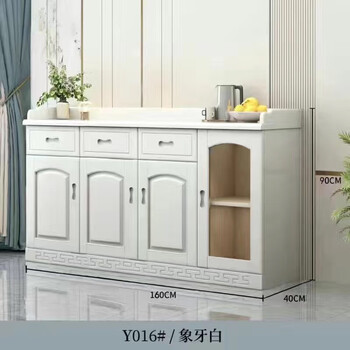 Yla chinese-style living room tea cabinet solid wood restaurant sideboard low wine cabinet multi-functional storage cabinet floor-to-ceiling storage cabinet white door-to-door delivery four doors (160*40*94) cm