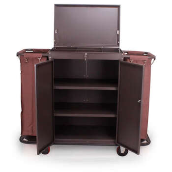 Yusenyi hotel guest room with door, cover and lock, push linen cart, cleaning service cart, cleaning work cart (painted) 1400x450x1100