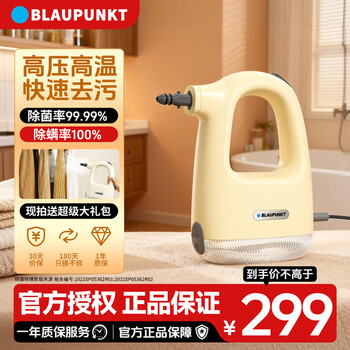 Blaupunkt steam cleaner, household kitchen range hood, air conditioner, fabric sterilization, mite removal, high temperature and high pressure steam cleaner, portable multi-function all-in-one cleaner, upgraded version 120, high temperature decontamination