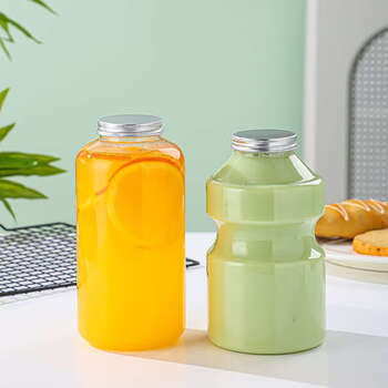 Yusenyi large-capacity milk tea cup logo 1000ml cup ton barrel 1l commercial beverage bottle 1000ml rectangular bottle opening cap + lid (40 pieces)