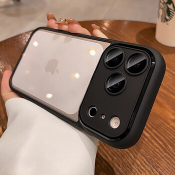 Mianyang suitable for apple 17pro mobile phone case iphone17promax new transparent anti-slip 16pro with lens film 15 high-end 14pm all-inclusive anti-fall 13 orange shell deep space black side anti-slip * gold shield anti-fall * with lens film iphone 15