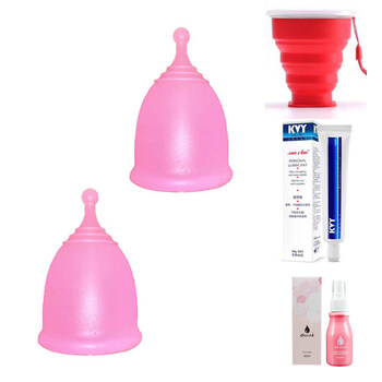 1dobna menstrual cup, moon cup, built-in tampon, aunt cup artifact, menstrual leak-proof swimming liter, two pieces + disinfectant lubricant + cleaning cup (remark size required) 1 piece