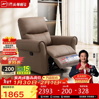 Chivas (cheers) first class smart chair leather single sofa simple small apartment lazy sofa chivas furniture 30361 brown