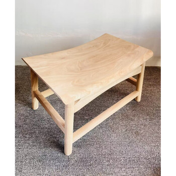 Yupin ju lao elm tea stool, tatami stool, solid wood guqin stool, new chinese style shoe changing stool, dining stool, cosmetic stool, bay window low stool, white solid wood low stool 47*31*30