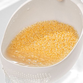 Shantou lincun drainage basket rice washing artifact rice washing basin home kitchen simple washing basin drainage basket fruit plate rice washing sieve large rice white 1