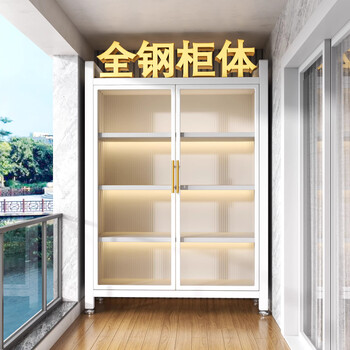 Yimeiyou balcony storage rack multi-layer storage cabinet bookcase storage cabinet multi-functional living room wall cabinet home snack cabinet free universal wheel five layers - gray height 151.5cm small apartment length 60 width 42cm