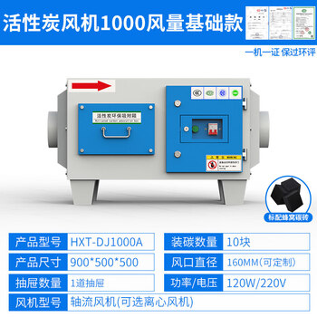 Shantou lincun activated carbon adsorption box industrial waste gas purification paint mist filtration environmental protection equipment all1000 air volume basic model
