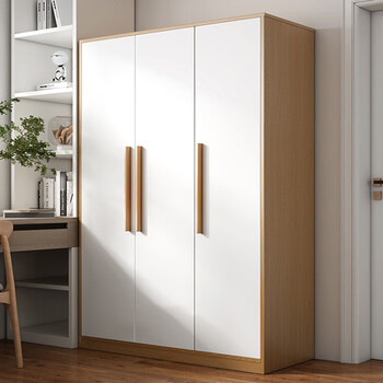 Fantasy wardrobe home bedroom wooden double door storage wardrobe modern style simple assembly children's wardrobe for rental house 60+120 combination cabinet assembly