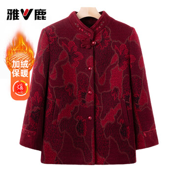 Yalu granny outfit, imitation mink plus velvet coat, middle-aged and elderly tang suit, 70 to 80-year-old old lady's fashionable clothes